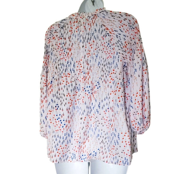 A.n.a White Floral Blouse Top Size Small - Picture 7 of 10